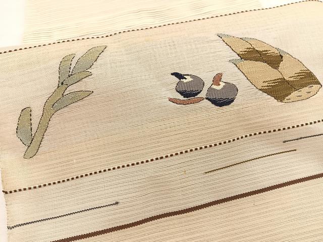 平和屋着物＊夏物　八寸名古屋帯　絽綴れ　成り物　正絹　逸品　BAAX7666hv