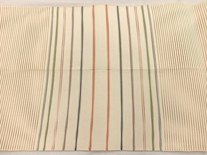 平和屋着物＊夏物　八寸名古屋帯　絽綴れ　横段文　正絹　逸品　BAAX7667hv