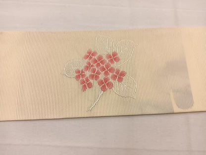 平和屋着物＊夏物　九寸名古屋帯　紫陽花　銀糸　正絹　逸品　BAAX7680hv