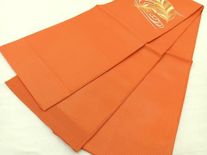 平和屋着物＊夏物　太鼓柄　京袋帯　総駒刺繍　流水草葉文　金銀糸　正絹　逸品　BAAX7683hv