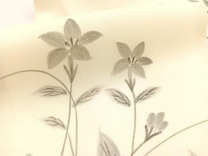 平和屋着物＊夏物　九寸名古屋帯　手描き　桔梗　正絹　逸品　BAAX7685hv