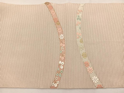 平和屋着物＊夏物　八寸名古屋帯　絽綴れ　唐織　鬘帯花文　金銀糸　正絹　逸品　BAAX7687hv