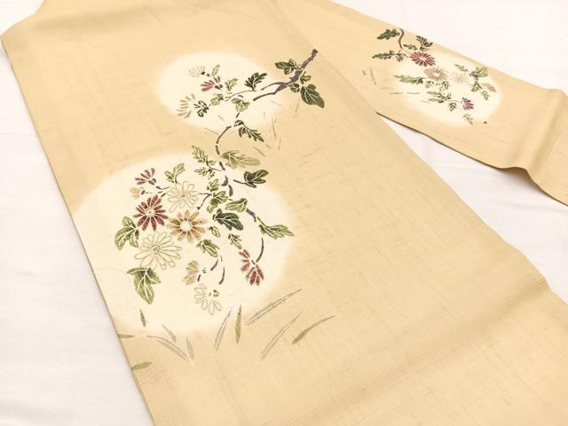 平和屋着物＊夏物　九寸名古屋帯　枝花文　金銀彩　正絹　逸品　BAAX7691hv