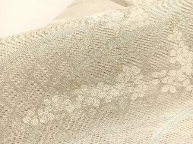平和屋着物＊夏物　九寸名古屋帯　籬萩文　金銀糸　正絹　逸品　BAAX7696hv