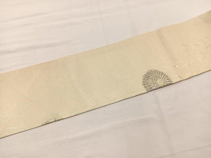 平和屋着物＊夏物　九寸名古屋帯　番傘枝垂れ柳文　金糸　正絹　逸品　BAAX7701hv