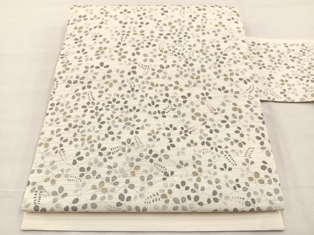 平和屋着物＊夏物　絽塩瀬　九寸名古屋帯　竹屋町刺繍　萩　銀糸　正絹　逸品　BAAX7712hv
