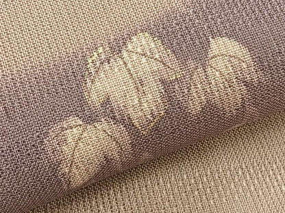 平和屋着物＊夏物　九寸名古屋帯　葡萄の葉文　金彩　正絹　逸品　BAAX7715hv