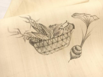 平和屋着物＊夏物　九寸名古屋帯　作家物　手描き　成り物　正絹　逸品　BAAX7718hv