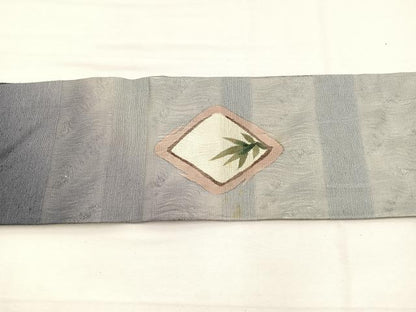 平和屋着物＊夏物　九寸名古屋帯　竹雀　正絹　逸品　BAAX7725hv