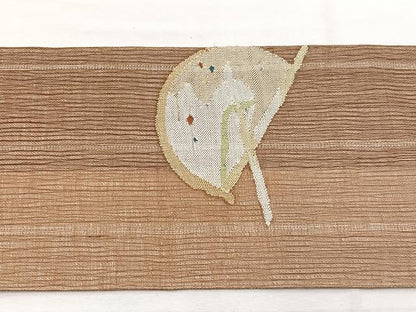 平和屋着物＊夏物　九寸名古屋帯　すくい織　重山文　金銀糸　正絹　逸品　BAAX7726hv