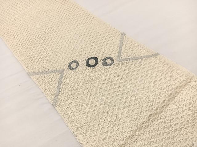 平和屋着物＊夏物　八寸名古屋帯　櫛織り　丸　正絹　逸品　BAAX7727hv