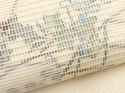 平和屋着物＊夏物　九寸開き名古屋帯　秋草文　金銀彩　正絹　逸品　未使用　BAAX7731hv