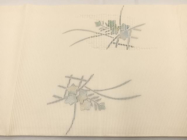 平和屋着物＊夏物　九寸開き名古屋帯　秋草文　金銀彩　正絹　逸品　未使用　BAAX7731hv