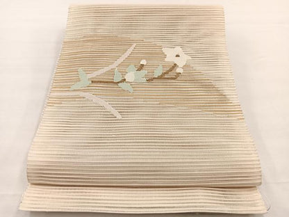 平和屋着物＊夏物　八寸名古屋帯　絽綴れ　桔梗　正絹　逸品　BAAX7737hv