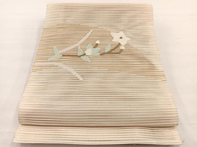 平和屋着物＊夏物　八寸名古屋帯　絽綴れ　桔梗　正絹　逸品　BAAX7737hv