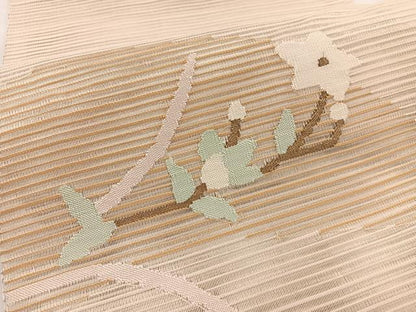 平和屋着物＊夏物　八寸名古屋帯　絽綴れ　桔梗　正絹　逸品　BAAX7737hv