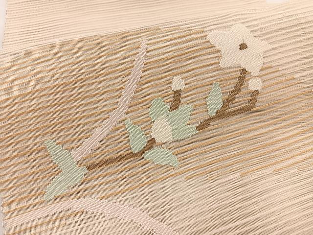 平和屋着物＊夏物　八寸名古屋帯　絽綴れ　桔梗　正絹　逸品　BAAX7737hv