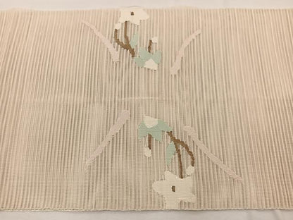 平和屋着物＊夏物　八寸名古屋帯　絽綴れ　桔梗　正絹　逸品　BAAX7737hv