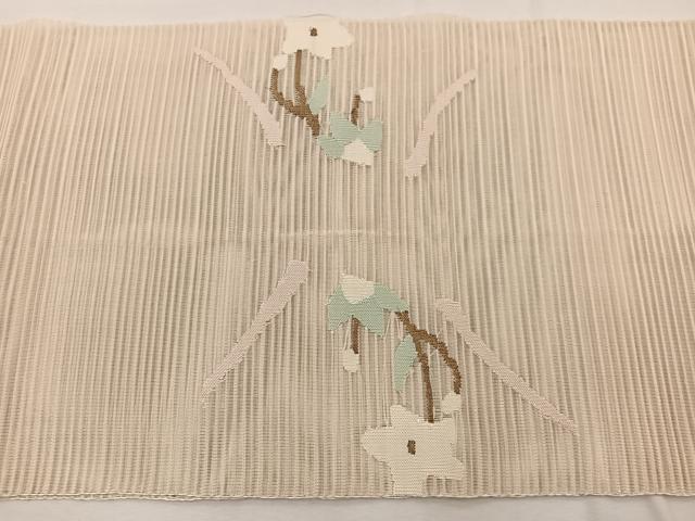 平和屋着物＊夏物　八寸名古屋帯　絽綴れ　桔梗　正絹　逸品　BAAX7737hv