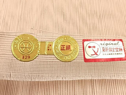 平和屋着物＊西陣　じゅらく謹製　夏物　八寸名古屋帯　すくい織　紫陽花　銀糸　証紙付き　正絹　逸品　BAAX7741hv