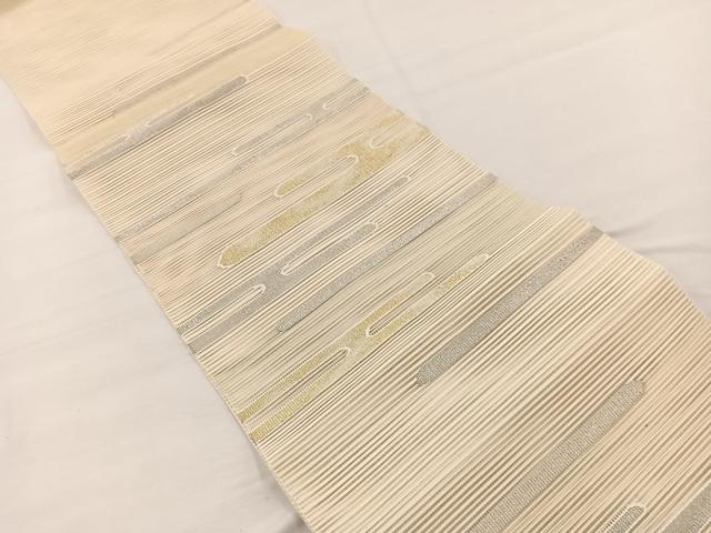 平和屋着物＊夏物　八寸名古屋帯　絽綴れ　エ霞文　金銀糸　正絹　逸品　BAAX7742hv