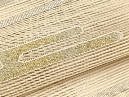 平和屋着物＊夏物　八寸名古屋帯　絽綴れ　エ霞文　金銀糸　正絹　逸品　BAAX7742hv