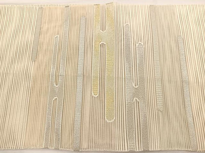 平和屋着物＊夏物　八寸名古屋帯　絽綴れ　エ霞文　金銀糸　正絹　逸品　BAAX7742hv