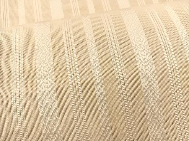 平和屋着物＊夏物　本場筑前博多織　八寸名古屋帯　紗献上　蜂蜜色　正絹　逸品　BAAX7748hv