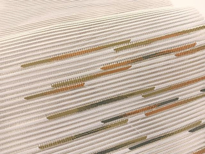 平和屋着物＊夏物　八寸名古屋帯　絽綴れ　横段文　正絹　逸品　未使用　BAAX7750hv