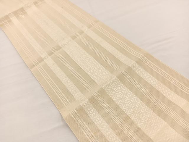 平和屋着物＊夏物　本場筑前博多織　八寸名古屋帯　紗献上　砥粉色　正絹　逸品　BAAX7752hv