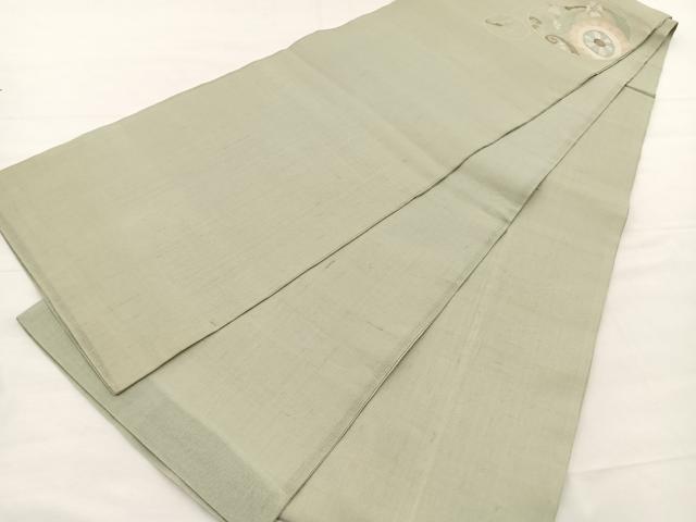 平和屋着物＊夏物　太鼓柄　京袋帯　花丸文　金糸　正絹　逸品　BAAX7753hv