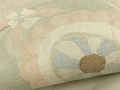 平和屋着物＊夏物　太鼓柄　京袋帯　花丸文　金糸　正絹　逸品　BAAX7753hv