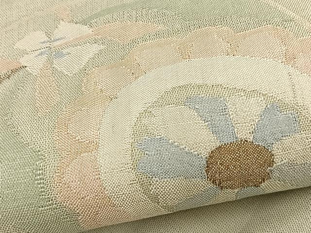 平和屋着物＊夏物　太鼓柄　京袋帯　花丸文　金糸　正絹　逸品　BAAX7753hv