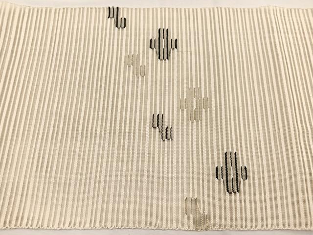 平和屋着物＊夏物　八寸名古屋帯　絽綴れ　十字文様　金糸　正絹　逸品　BAAX7756hv