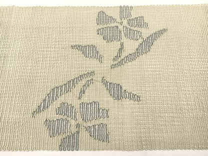 平和屋着物＊夏物　八寸名古屋帯　枝花文　正絹　逸品　BAAX7766hv