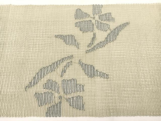 平和屋着物＊夏物　八寸名古屋帯　枝花文　正絹　逸品　BAAX7766hv