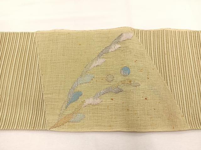 平和屋着物＊夏物　八寸名古屋帯　絽綴れ　立波文　金銀糸　正絹　逸品　BAAX7779hv