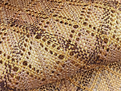 平和屋着物＊夏物　八寸名古屋帯　組織　菱文様　金糸　やまと誂製　正絹　逸品　未使用　BAAX7783hv