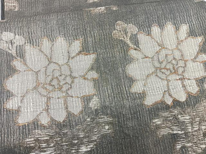 平和屋着物＊夏物　六通柄袋帯　櫛織　更紗花文　金糸　正絹　逸品　未使用　BAAX7805hv