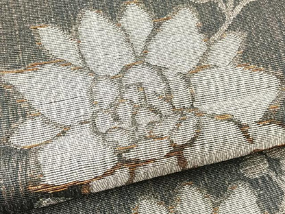 平和屋着物＊夏物　六通柄袋帯　櫛織　更紗花文　金糸　正絹　逸品　未使用　BAAX7805hv