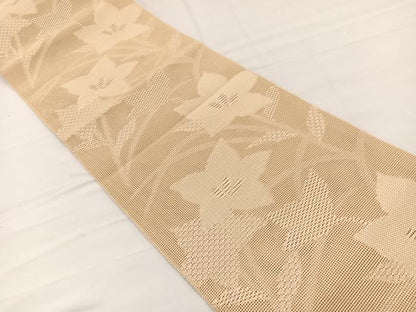 平和屋着物＊夏物　八寸名古屋帯　桔梗　正絹　逸品　未使用　BAAX7810hv
