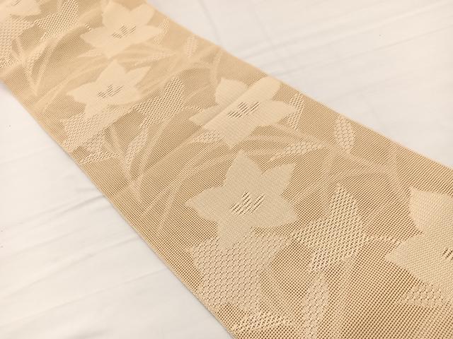 平和屋着物＊夏物　八寸名古屋帯　桔梗　正絹　逸品　未使用　BAAX7810hv