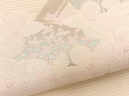 平和屋着物＊夏物　九寸名古屋帯　紫陽花　銀糸　正絹　逸品　BAAX7811hv