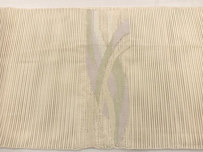 平和屋着物＊夏物　八寸名古屋帯　絽綴れ　芝草文　金銀糸　正絹　逸品　BAAX7813hv