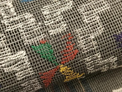 平和屋着物＊夏物　1854年創業　帯屋捨松　八寸名古屋帯　幾何学文様　正絹　逸品　BAAX7824hv