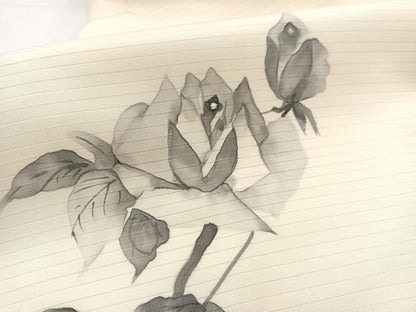 平和屋着物＊夏物　絽塩瀬　九寸名古屋帯　作家物　手描き　薔薇　正絹　逸品　BAAX7826hv