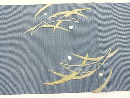 平和屋着物＊夏物　八寸名古屋帯　絽綴れ　露芝文　金糸　正絹　逸品　BAAX7827hv