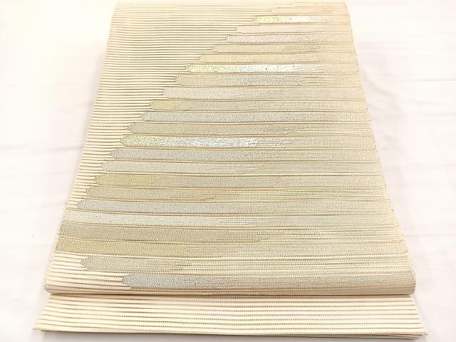 平和屋着物＊夏物　八寸名古屋帯　絽綴れ　絣文様　金銀糸　正絹　逸品　BAAX7835hv