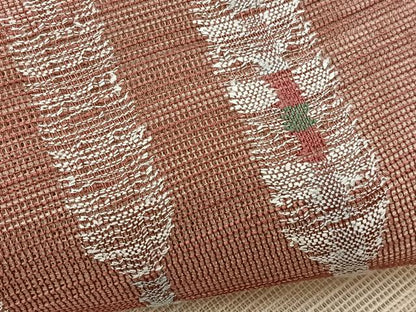 平和屋着物＊夏物　1854年創業　帯屋捨松　八寸名古屋帯　矢羽文　正絹　逸品　BAAX7839hv