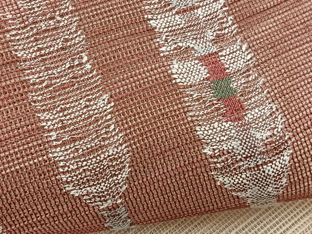 平和屋着物＊夏物　1854年創業　帯屋捨松　八寸名古屋帯　矢羽文　正絹　逸品　BAAX7839hv